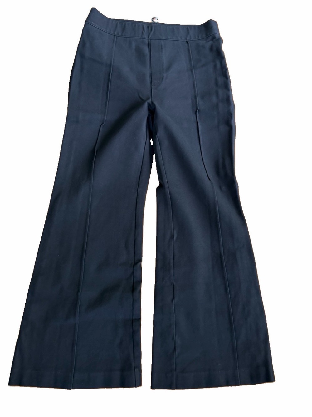 Spanx The Perfect High Rise Flare Pant Women's Black Large Petite Pintuck Office